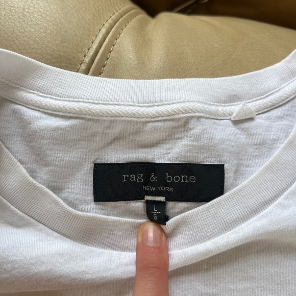 Rag & Bone | White Graphic Tee - Picture 3 of 3